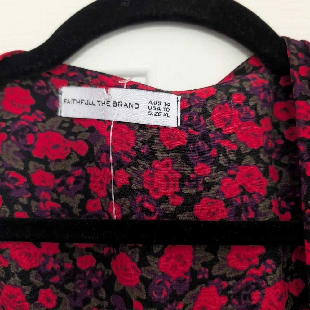 Faithfull The Brand Floral Wrap Mini dress (see note about size) - Picture 4 of 8